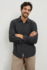 WYATT SHIRT - BLACK CHAMBRAY