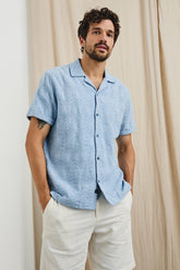 DRESDEN SHIRT - CERULEAN IKAT