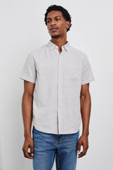 FAIRFAX SHIRT - TAHINI ETCH